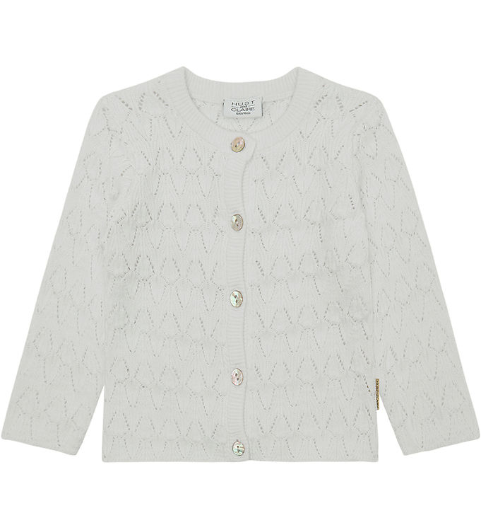 Hust and Claire Cardigan - Strik - Cilja - White m. Hulmønster