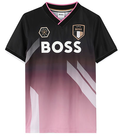 BOSS T-shirt - Team Boss - Sort m. Rosa