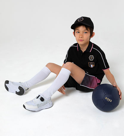 BOSS Polo - Team Boss - Sort m. Rosa