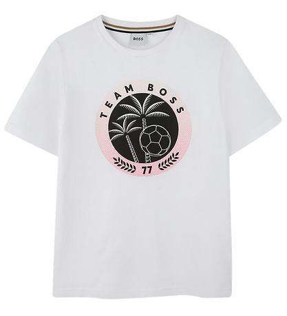BOSS T-shirt - Team Boss - Hvid m. Print