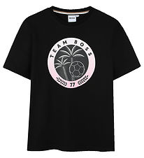 BOSS T-shirt - Team Boss - Sort/Rosa BOSS T-shirt - Team Boss - Sort/Rosa