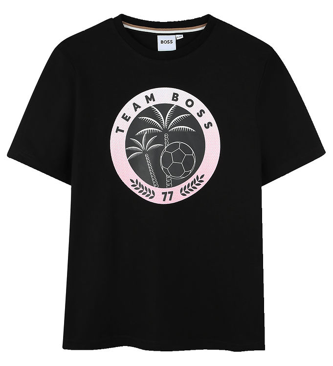 BOSS T-shirt - Team Boss - Sort/Rosa
