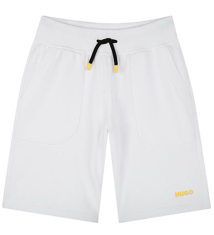 HUGO Sweatshorts - Hvid m. Gul HUGO Sweatshorts - Hvid m. Gul