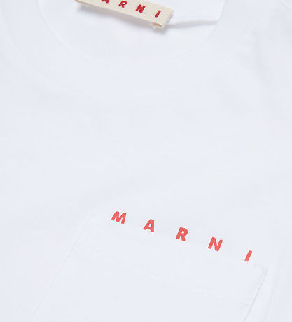 Marni T-shirt - Hvid m. Lomme