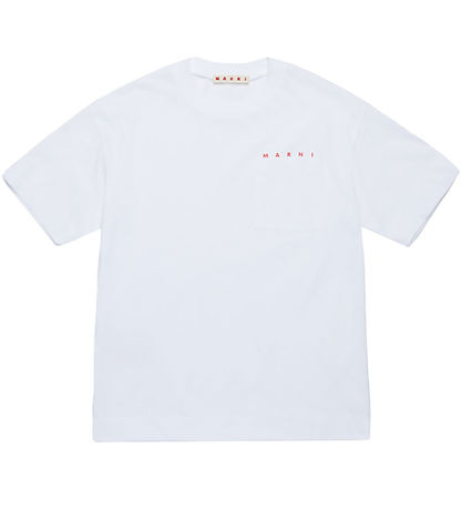 Marni T-shirt - Hvid m. Lomme