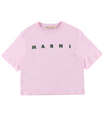Marni T-shirt - Cropped - Soft Pink m. Print Marni T-shirt - Cropped - Soft Pink m. Print