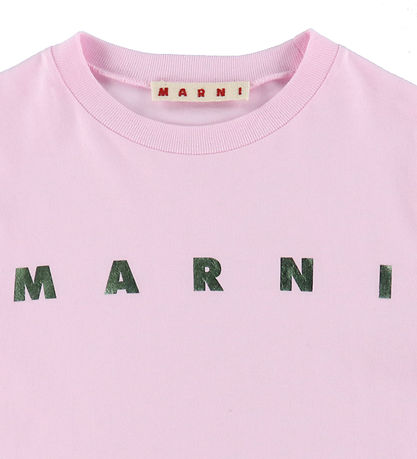 Marni T-shirt - Cropped - Soft Pink m. Print