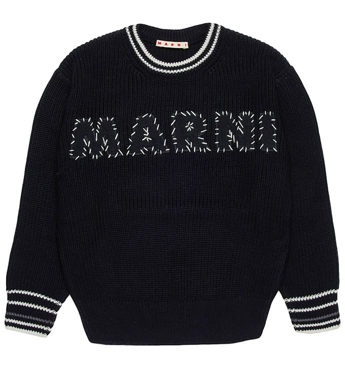 Marni Bluse - Strik - Sort m. Hvid