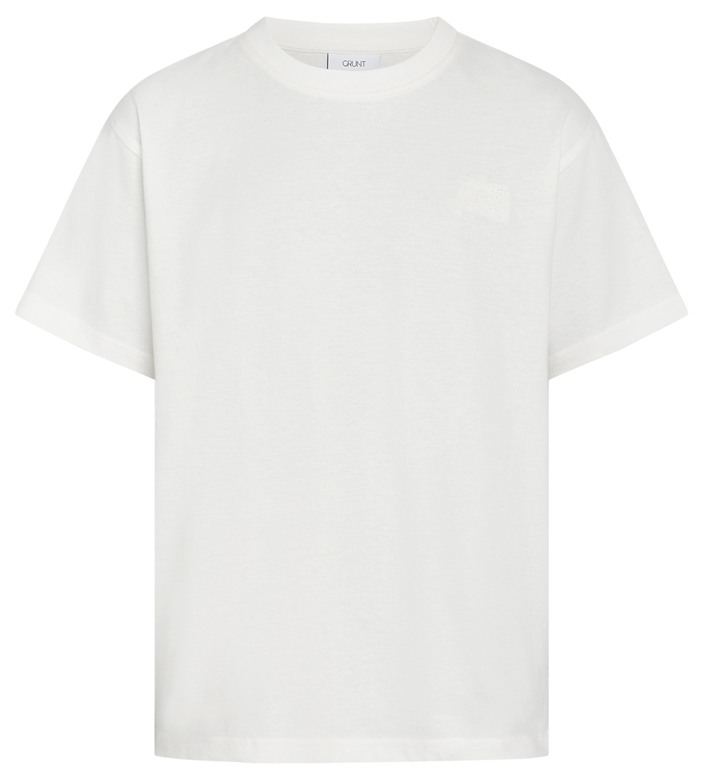 Grunt T-Shirt - GrLyish - Weiß/Braun m. Print - Grunt - 8 Jahre (128) - T-Shirts
