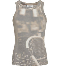 Grunt Tanktop - GrFrille - Brun m. Print Grunt Tanktop - GrFrille - Brun m. Print