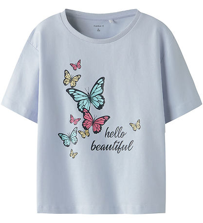 Name It T-shirt - NmfFrejane - Xenon Blue Name It T-shirt - NmfFrejane - Xenon Blue