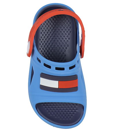 Tommy Hilfiger Sandaler - Comfy - Sky Blue/Red