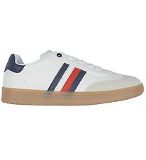 Tommy Hilfiger Sko - Striped Lace Up Sneaker - Beige/Off White/B Tommy Hilfiger Sko - Striped Lace Up Sneaker - Beige/Off White/B