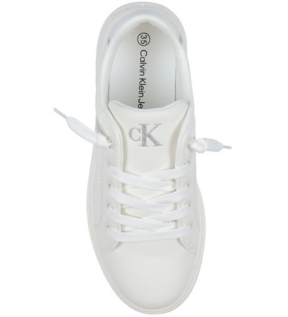Calvin Klein Sko - Low Cute Lace-Up - Off White/Silver Calvin Klein Sko - Low Cute Lace-Up - Off White/Silver