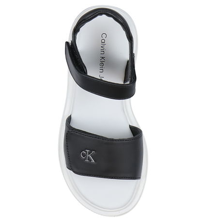 Calvin Klein Sandaler - Velcro - Sort/Sølv Calvin Klein Sandaler - Velcro - Sort/Sølv