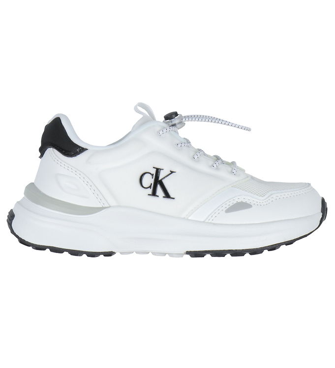 Calvin Klein Sko - Low Cut Lace-Up - Hvid/Sort