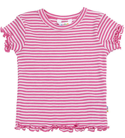Joha T-shirt - Rib - Uld/Silke - Pink
