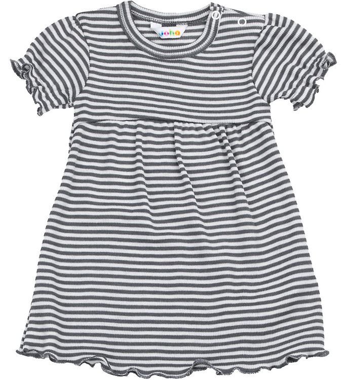 Joha Kjole - Rib - Uld/Silke - Mørkegrå