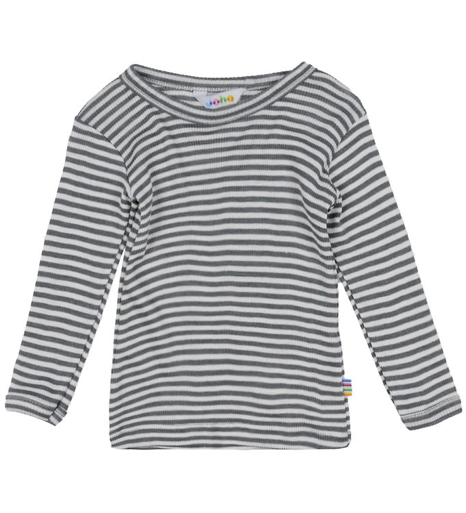 Joha Bluse - Rib - Uld/Silke - Mørkegrå