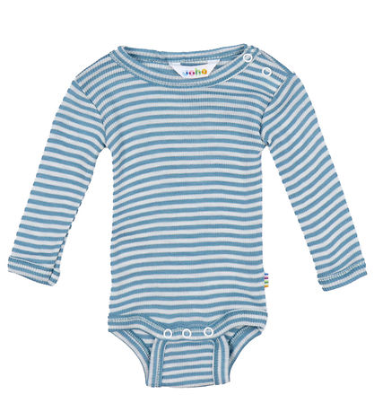 Joha Body L/Æ - Rib - Uld/Silke - Blå Joha Body L/Æ - Rib - Uld/Silke - Blå