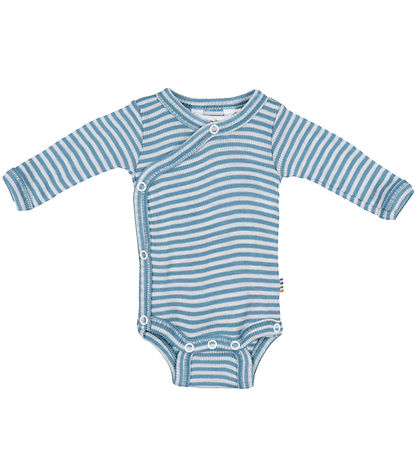 Joha Slå-Om Body - Rib - Uld/Silke - Blå Joha Slå-Om Body - Rib - Uld/Silke - Blå