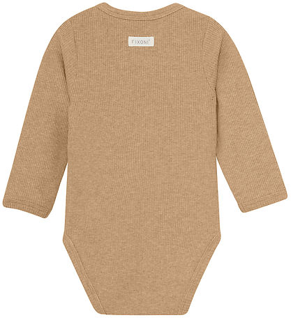 Fixoni Wrap Bodysuit l/s - Rib - Macaroon Melange