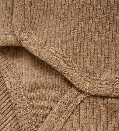 Fixoni Wrap Bodysuit l/s - Rib - Macaroon Melange