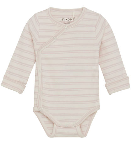 Fixoni Wrap Bodysuit l/s - Hushed Violet w. Stripes