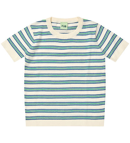 FUB T-shirt - Ecru/Washed Indigo