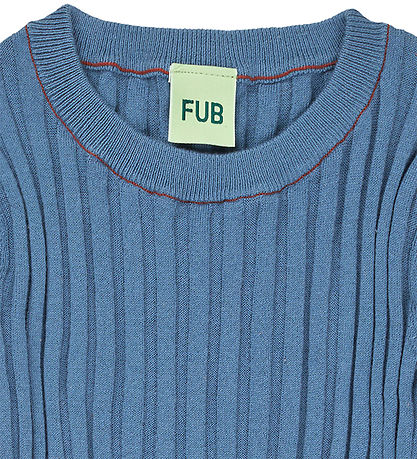 FUB T-shirt - Rib - Washed Indigo FUB T-shirt - Rib - Washed Indigo