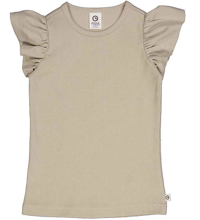 Müsli T-shirt - Rib - Cozy Me - Cashmere