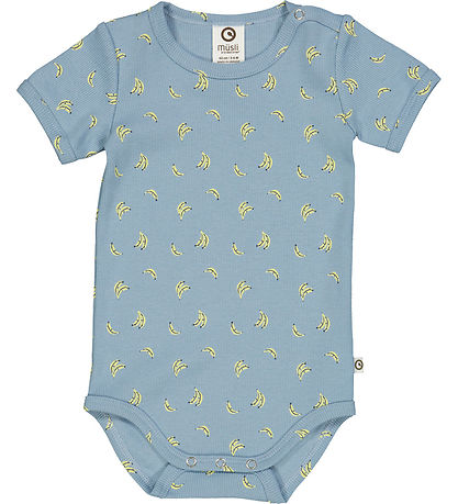 Müsli Body k/æ - Rib - Banana - Ocean/Corn/Night blue