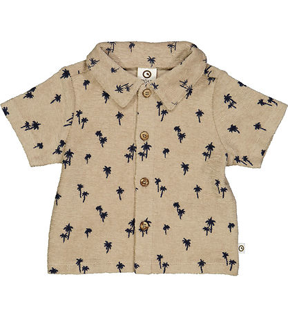 Müsli Skjorte - Palm - Cashmere/Night Blue