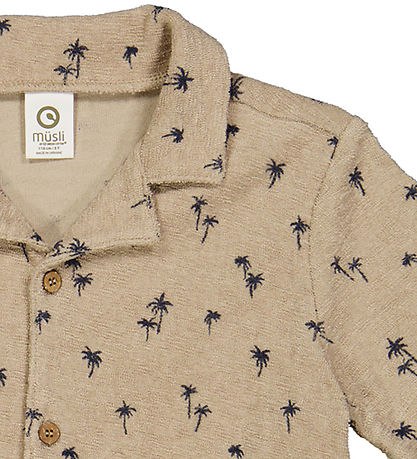 Müsli Skjorte - Palm - Cashmere/Night Blue Müsli Skjorte - Palm - Cashmere/Night Blue