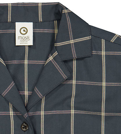 Müsli Skjorte - Check Crop - Night Blue/Cashmere Müsli Skjorte - Check Crop - Night Blue/Cashmere