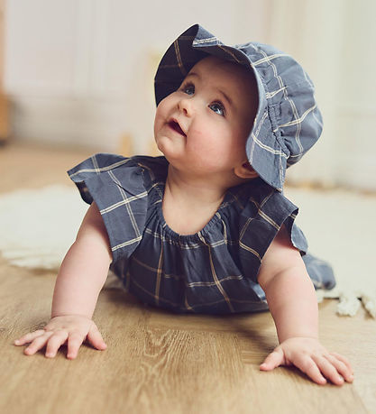 Müsli Sun Hat - Check - Night Blue/Cashmere