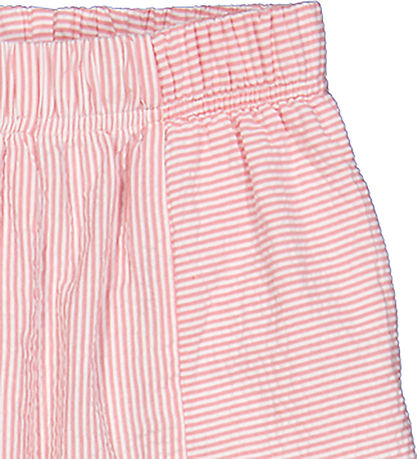 Müsli bukser - Seersucker Stripe - Balsam Cream/Bubblegum