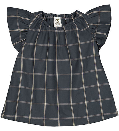 Müsli Kjole - Check - Night blue/Cashmere