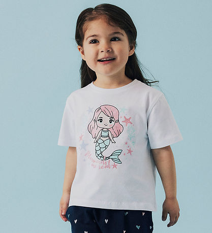 Name It T-shirt - NmfFrejane - 2-pak - Lucent White/Sweet Dreams Name It T-shirt - NmfFrejane - 2-pak - Lucent White/Sweet Dreams