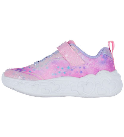 Skechers Sko m. Lys - Eternal Heart Lights - Lys Pink/Multi