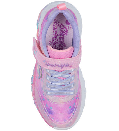 Skechers Sko m. Lys - Eternal Heart Lights - Lys Pink/Multi