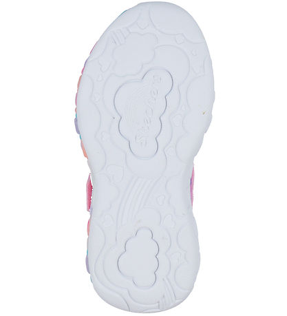 Skechers Sko m. Lys - Eternal Heart Lights - Lys Pink/Multi