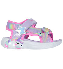 Skechers Sandaler m. Lys - Dreamy Unicorns - Lavender/Multi