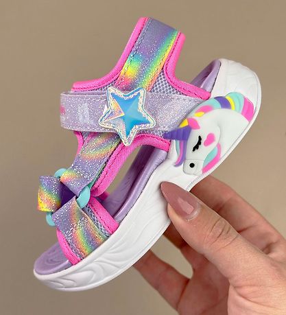 Skechers Sandaler m. Lys - Dreamy Unicorns - Lavender/Multi Skechers Sandaler m. Lys - Dreamy Unicorns - Lavender/Multi