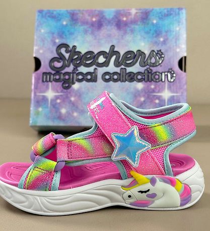 Skechers Sandaler m. Lys - Dreamy Unicorns - Pink/Multi Skechers Sandaler m. Lys - Dreamy Unicorns - Pink/Multi