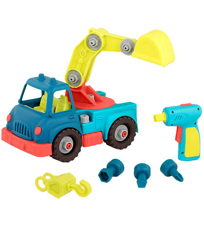 B. toys Bil - Happy Cruisers - Take-Apart Kranbil - 31 Dele