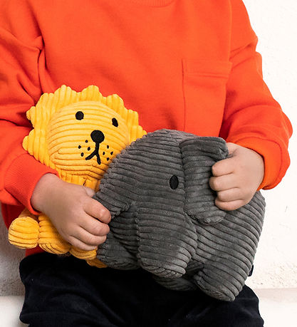 Bon Ton Toys Bamse - 17 cm - Lion ECO Corduroy - Gul