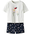 Name It Shortssæt - NmfVilinse - Bright White/Navy Blazer m. Blo Name It Shortssæt - NmfVilinse - Bright White/Navy Blazer m. Blo