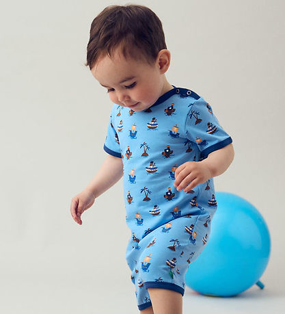 Freds World Sommerdragt - Pirate - All Blue/ Papaya/ Navy Freds World Sommerdragt - Pirate - All Blue/ Papaya/ Navy