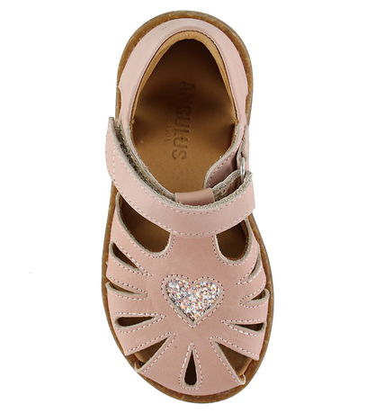 Angulus Sandaler - Glitterhjerte - Rosebud Angulus Sandaler - Glitterhjerte - Rosebud